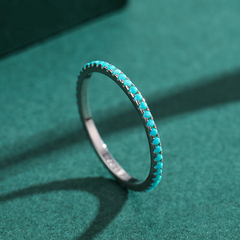 S925 Sterling Silver Turquoise Ring
